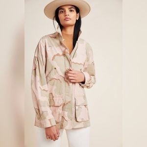 ANTHROPOLIGIE Pink Camo Jacket